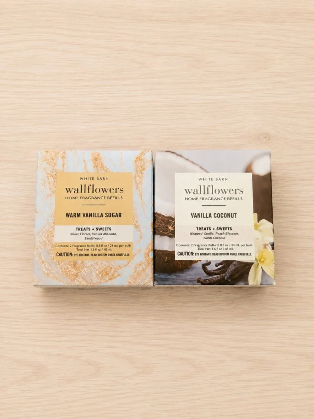 B&BW Wallflower Refills 2-Pack Bundle – Warm Vanilla Sugar and Vanilla Coconut